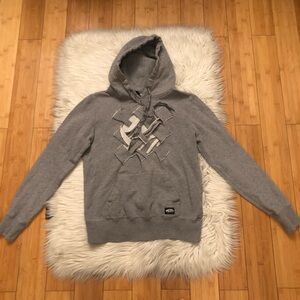 Vans of the Wall Cut Out Kangaroo Pocket Grey Unisex Hoodie size M